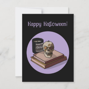 Carte Postale Halloween Masque Whimsical Personnalisé Moderne Vi
