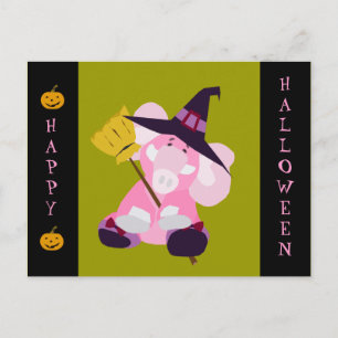 Carte postale Halloween mignonne : Elephant dans W