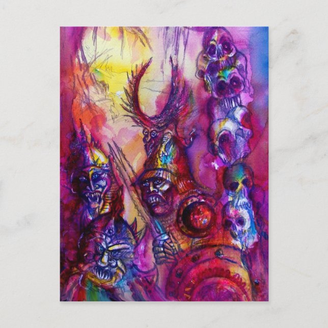 Carte Postale HALLOWEEN MONSTERS / ORK WAR Imaginaire (Devant)