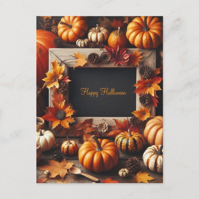 Carte Postale Halloween Orange Frame (Devant)