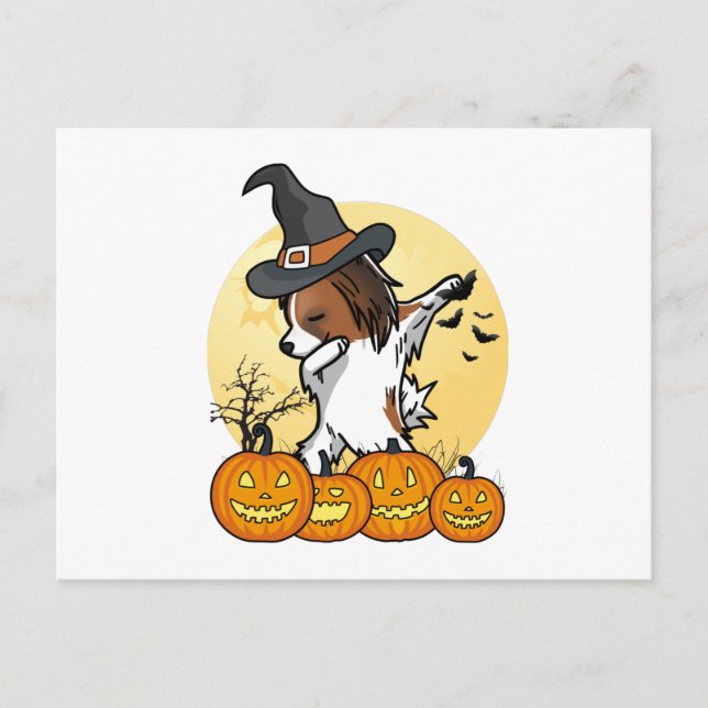 Carte Postale Halloween Papillon Dabbing (Devant)