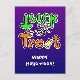 Carte Postale Halloween Party Trick ou traitement