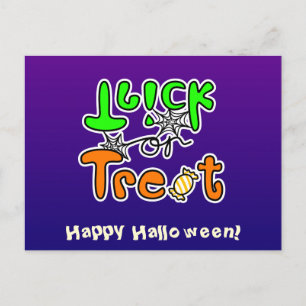 Carte Postale Halloween Party Trick ou traitement