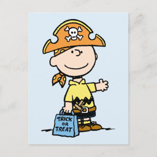 Carte Postale Halloween Pirate Charlie Brown