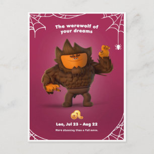 Carte postale Halloween pour Leo