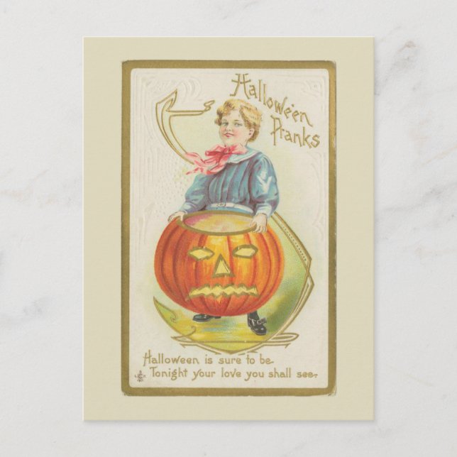 Carte Postale Halloween Pranks Vintage (Devant)