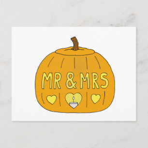 Carte Postale Halloween Romantique M et Mme 