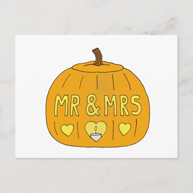 Carte Postale Halloween Romantique M. et Mme (Devant)