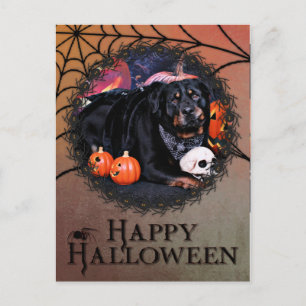 Carte Postale Halloween - Rottweiler - Max