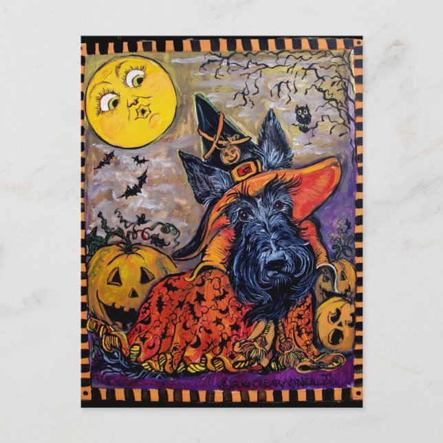 Carte Postale Halloween Scottie (Devant)