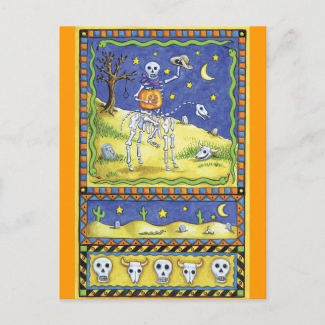 Carte postale Halloween Skeleton (Devant)