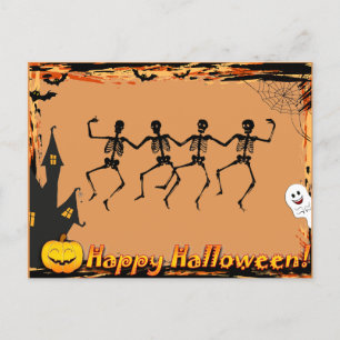 Carte postale Halloween Skeletons Holiday