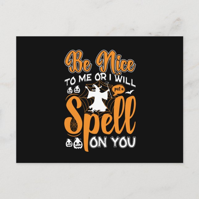 Carte Postale Halloween Spell On You Birthday (Devant)