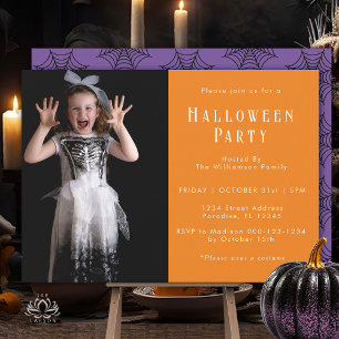 Carte Postale Halloween Spider Web Modern Simple Party Photo
