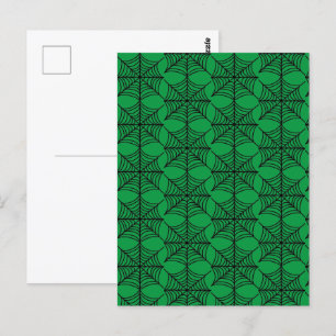Carte Postale Halloween Spider Webs sur Green