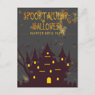Carte Postale Halloween taculaire Haunted House Party