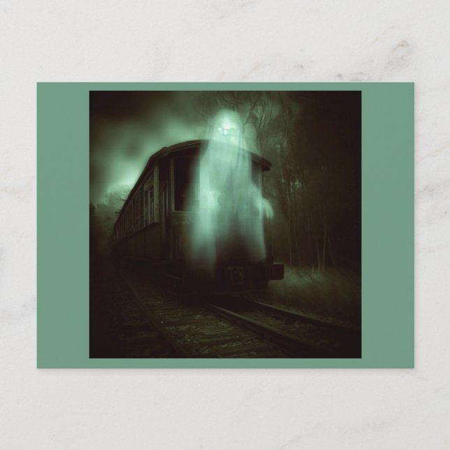 Carte Postale Halloween - Train hanté 2 (Devant)