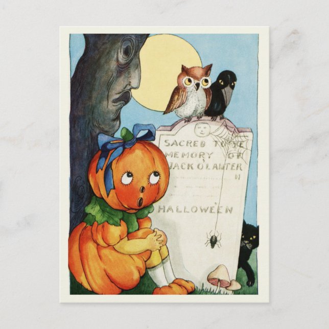Carte postale Halloween vintage (Devant)