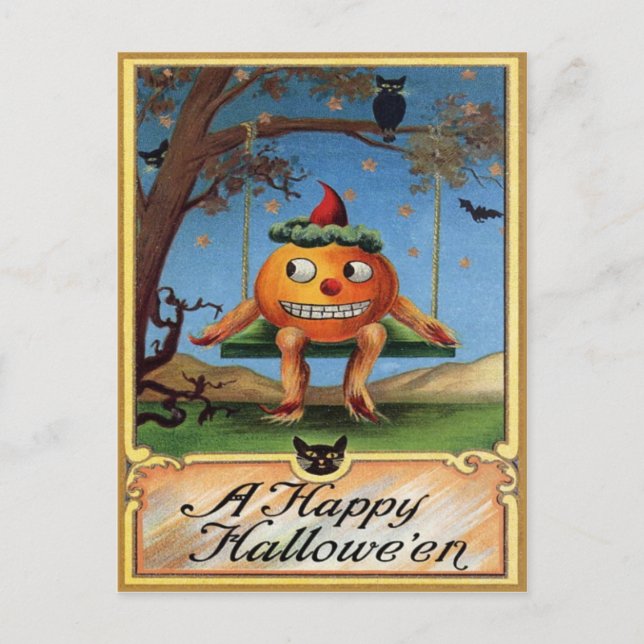 Carte postale Halloween vintage (Devant)