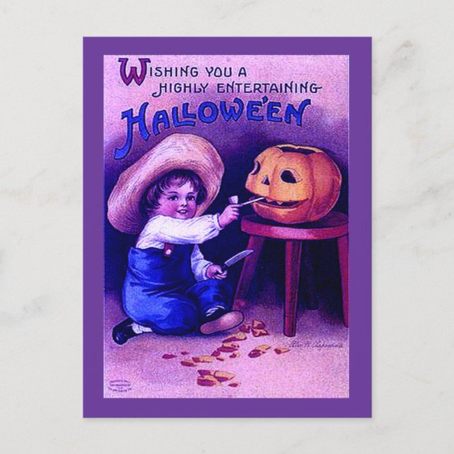 Carte postale Halloween vintage (Devant)