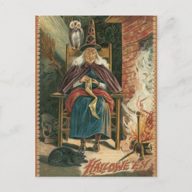 Carte postale Halloween vintage (Devant)