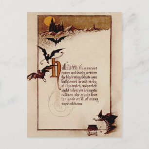 Carte postale Halloween vintage