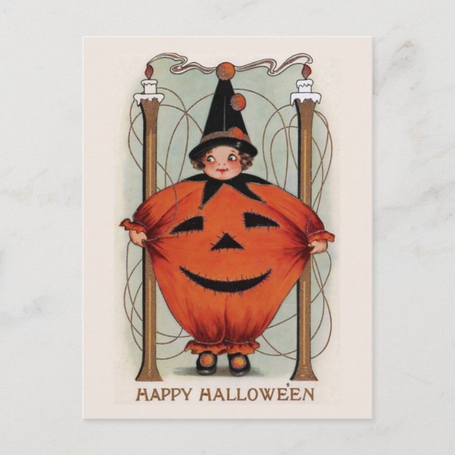 Carte postale Halloween vintage (Devant)