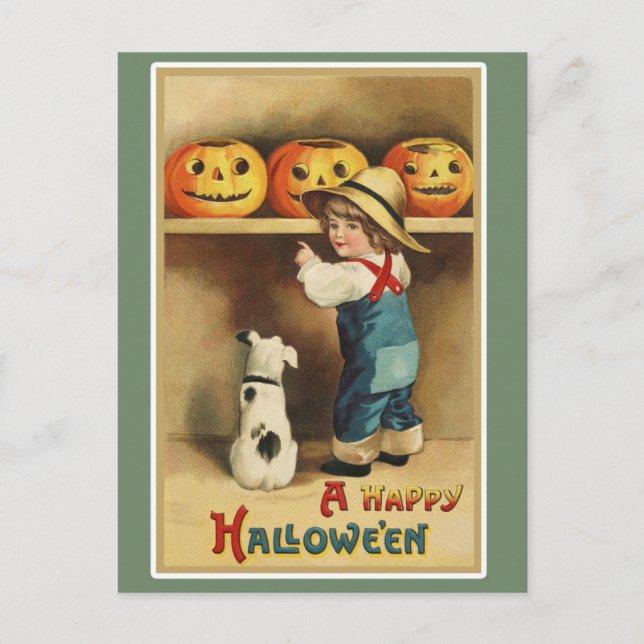 Carte Postale Halloween vintage (Devant)