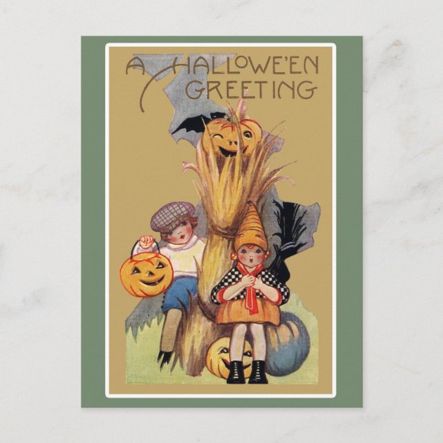 Carte Postale Halloween vintage (Devant)