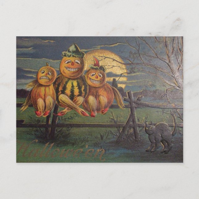 Carte Postale Halloween vintage - (Devant)