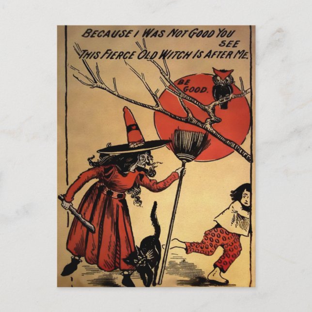 Carte postale Halloween vintage (Devant)