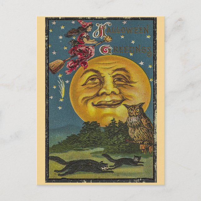 Carte Postale Halloween vintage (Devant)