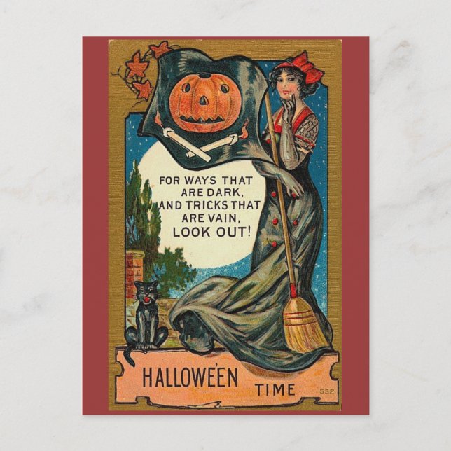 Carte Postale Halloween vintage (Devant)