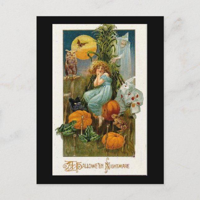 Carte postale Halloween vintage (Devant)