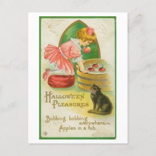 Carte postale Halloween vintage Bobbing pour les p