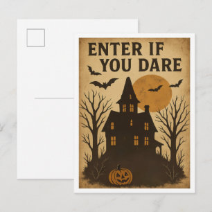 Carte Postale Halloween Vintage Entrez si vous osez