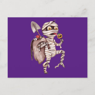 Carte Postale Halloween vintage, fantôme de maman