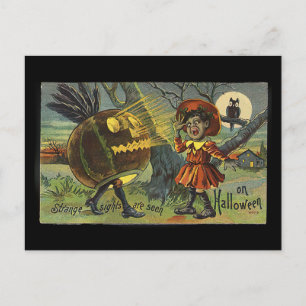 Carte Postale Halloween vintage - Fille afro-américaine (1910)