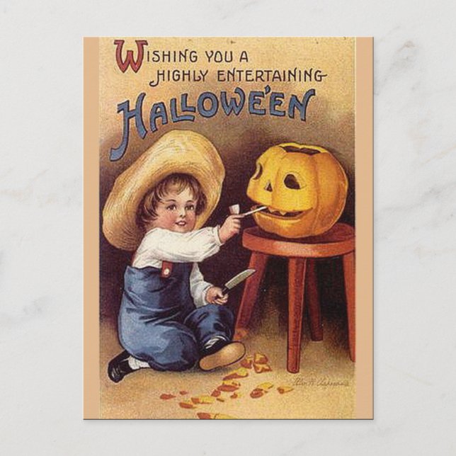 Carte Postale Halloween Vintage KRW (Devant)