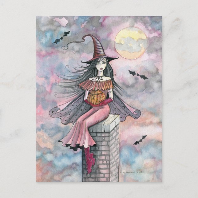 Carte postale Halloween Witch (Devant)