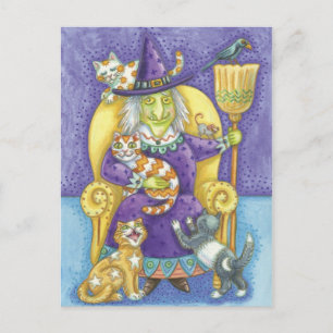 Carte postale Halloween Witch
