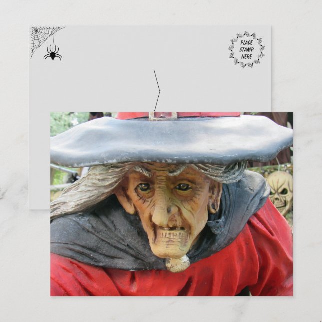Carte postale Halloween Witch (Devant / Derrière)