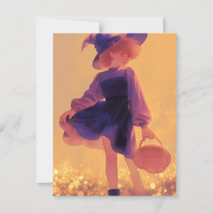 Carte Postale Halloween Witch