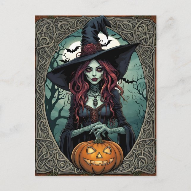 Carte postale Halloween Witch (Devant)