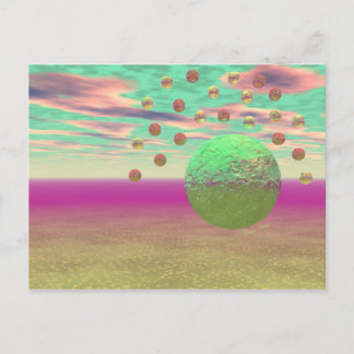 Carte Postale Halo de lunes, Cosmos colorés Abstraits