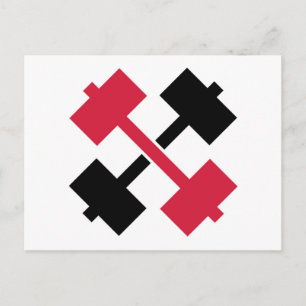 Carte Postale Haltères croisés