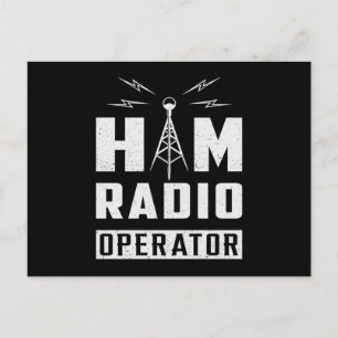 Carte Postale HAM Radio Fréquence Opérateur Antenne Amateur Cade