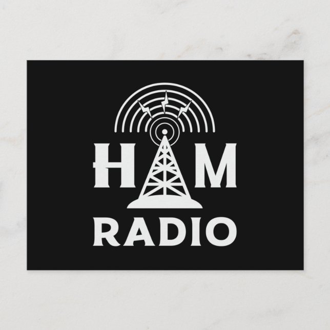 Carte Postale HAM Radio Opérateur Antenne Code Amateur Idée cade (Devant)