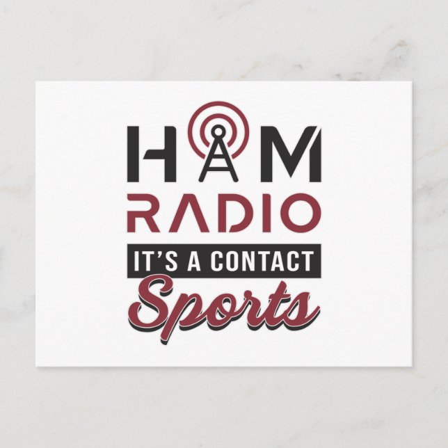 Carte Postale HAM Radio Opérateur Code amateur Antenne Idée cade (Devant)