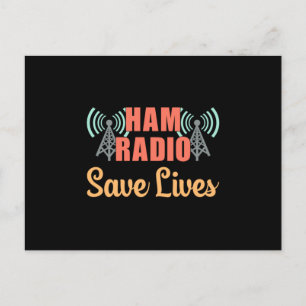 Carte Postale HAM Radio Opérateur Fréquence Antenne Amateur Cade
